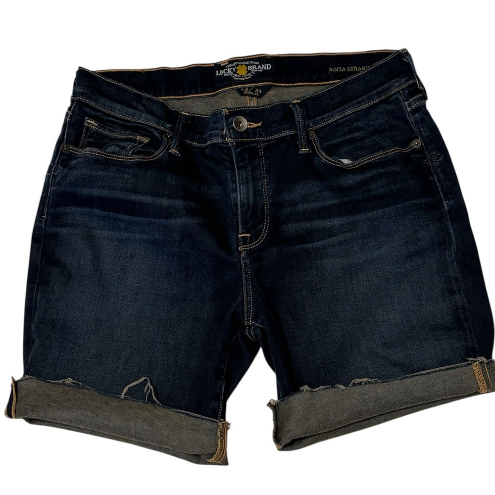 LUCKY BRAND Dark Wash Cutoff Jean Shorts Size 12